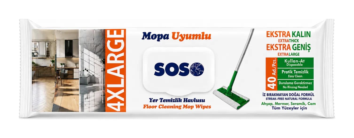 Chusteczki do mycia podłóg 4X Large